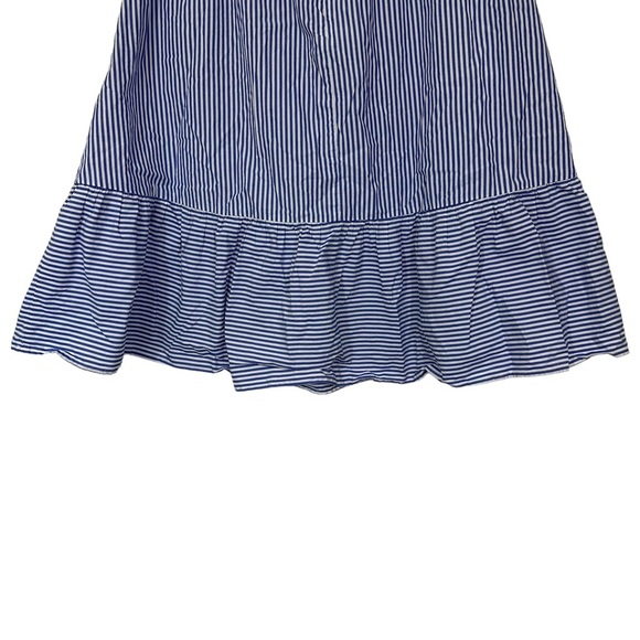 J Crew Factory Tie Waist Skirt 8 Striped Blue White - Picture 10 of 13